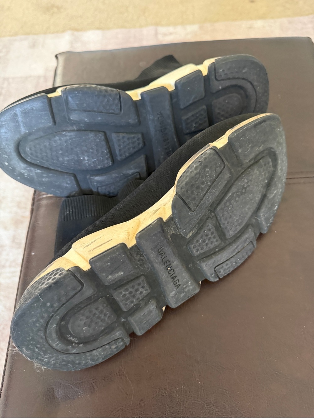 Balenciaga Black Sock Runner Sneakers with White Sole - Picture 5 of 5